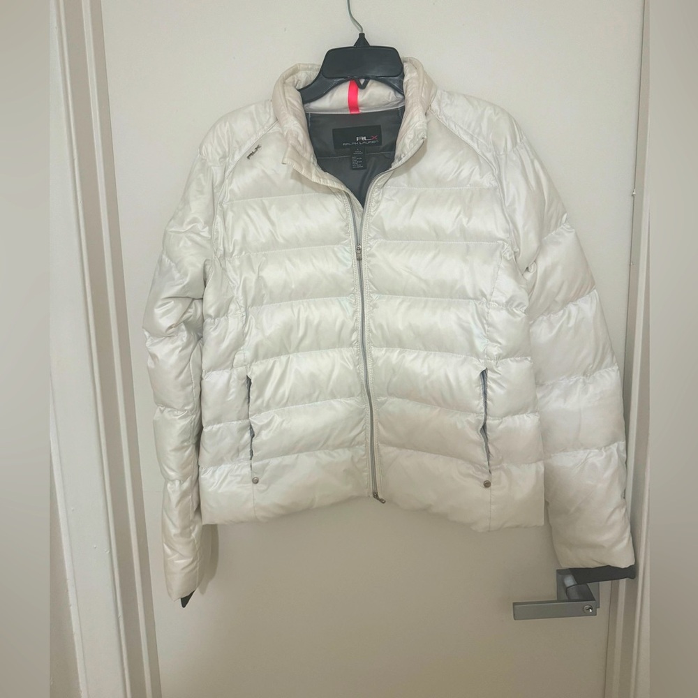 Ralph Lauren RLX White Down Puffer Jacket Size L
